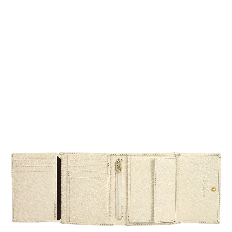 Da Milano Marshmallow Croco Leather Ladies Wallet - Marshmallow for Women | Best Price UAE